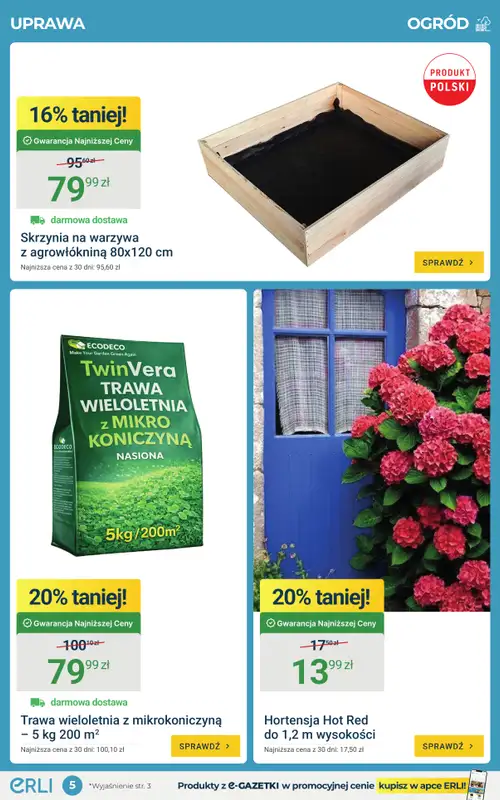 ERLI - gazetka promocyjna Czas na ogród i majsterkowanie! Sprawdź hity tygodnia na ERLI! od poniedziałku 13.04 do niedzieli 19.04 - strona 5