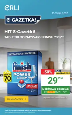 ERLI - gazetka promocyjna Codzienne zakupu taniej do -70% na ERLI! od poniedziałku 13.04 do niedzieli 19.04