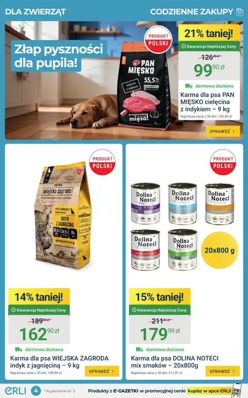 ERLI - gazetka promocyjna Codzienne zakupu taniej do -70% na ERLI! od poniedziałku 13.04 do niedzieli 19.04 - strona 4
