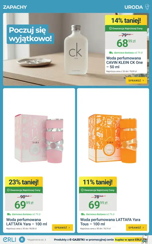 ERLI - gazetka promocyjna Codzienne zakupu taniej do -70% na ERLI! od poniedziałku 13.04 do niedzieli 19.04 - strona 6