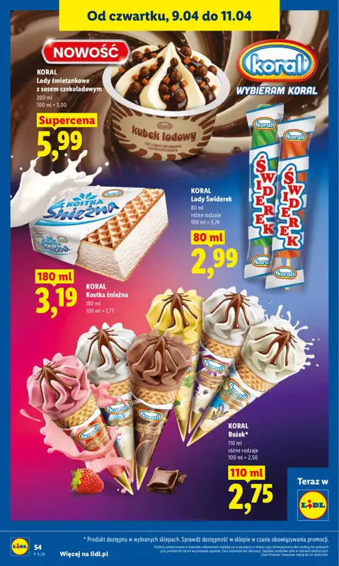 Lidl - gazetka promocyjna Oferta od czwartku od czwartku 09.04 do soboty 11.04 - strona 58