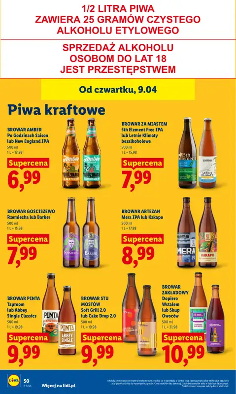 Lidl - gazetka promocyjna Oferta od czwartku od czwartku 09.04 do soboty 11.04 - strona 54