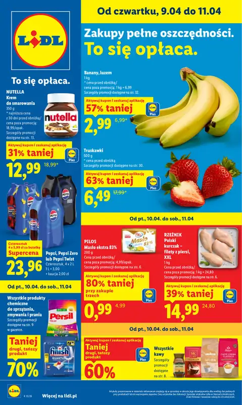 Lidl - gazetka promocyjna Oferta od czwartku od czwartku 09.04 do soboty 11.04