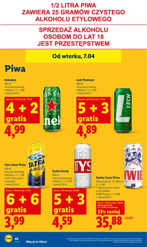 Lidl - gazetka promocyjna Oferta od czwartku od czwartku 09.04 do soboty 11.04 - strona 52
