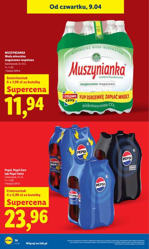 Lidl - gazetka promocyjna Oferta od czwartku od czwartku 09.04 do soboty 11.04 - strona 14