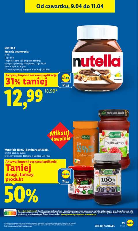 Lidl - gazetka promocyjna Oferta od czwartku od czwartku 09.04 do soboty 11.04 - strona 13