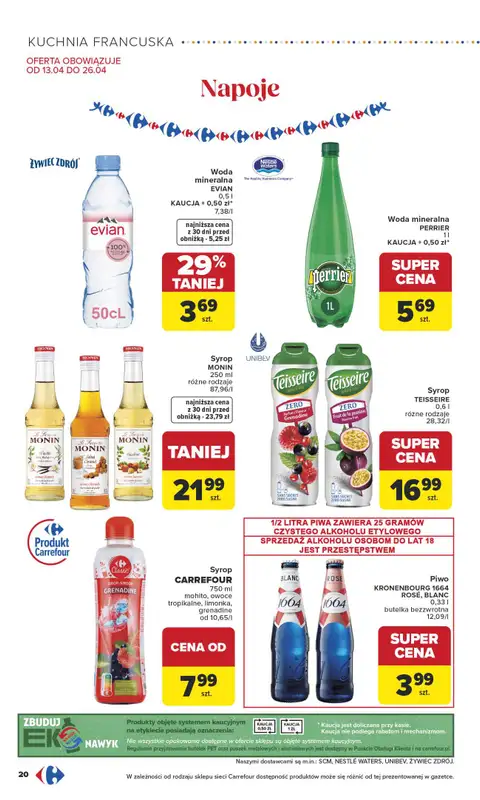 Carrefour - gazetka promocyjna Gazetka Carrefour od poniedziałku od poniedziałku 13.04 do soboty 18.04 - strona 22