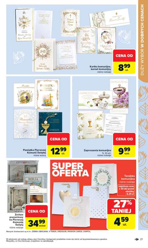 Carrefour - gazetka promocyjna Gazetka Łap super okazje od poniedziałku od poniedziałku 13.04 do niedzieli 26.04 - strona 21