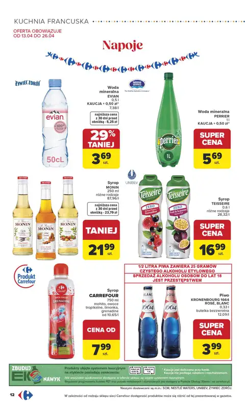 Carrefour Market - gazetka promocyjna Gazetka French Touch od poniedziałku 13.04 do niedzieli 26.04 - strona 12