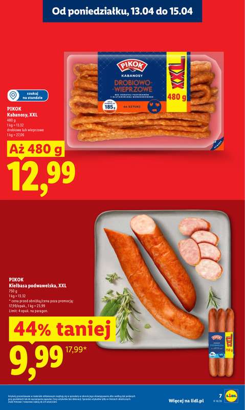 Lidl - gazetka promocyjna Oferta od poniedziałku od poniedziałku 13.04 do środy 15.04 - strona 7