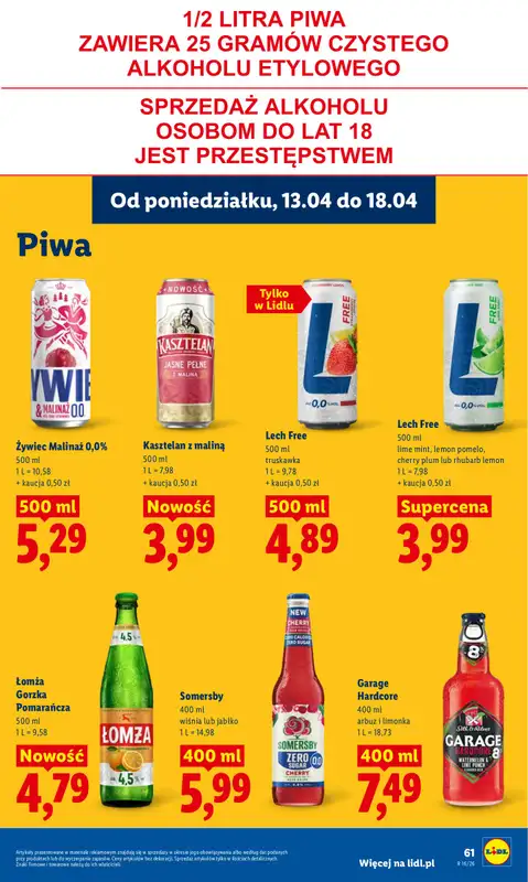 Lidl - gazetka promocyjna Oferta od poniedziałku od poniedziałku 13.04 do środy 15.04 - strona 67