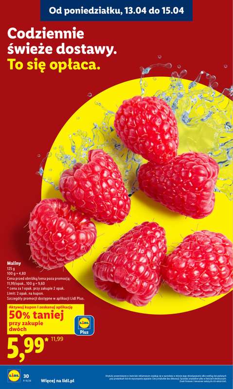 Lidl - gazetka promocyjna Oferta od poniedziałku od poniedziałku 13.04 do środy 15.04 - strona 30