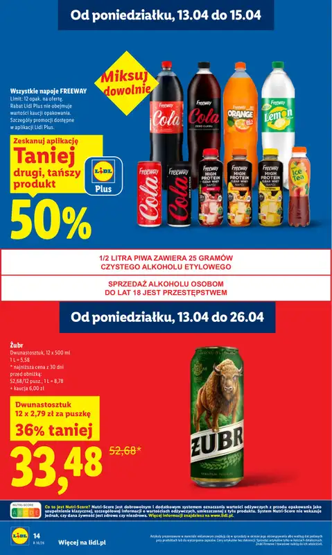 Lidl - gazetka promocyjna Oferta od poniedziałku od poniedziałku 13.04 do środy 15.04 - strona 14