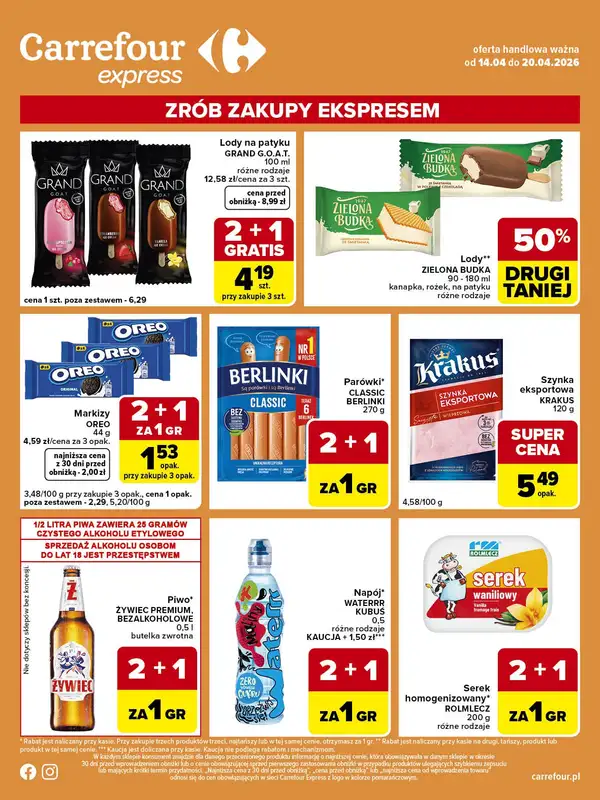 Carrefour Express - gazetka promocyjna Gazetka Express od wtorku 14.04 do poniedziałku 20.04 - strona 2