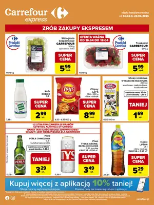 Carrefour Express - gazetka promocyjna Gazetka Express od wtorku 14.04 do poniedziałku 20.04
