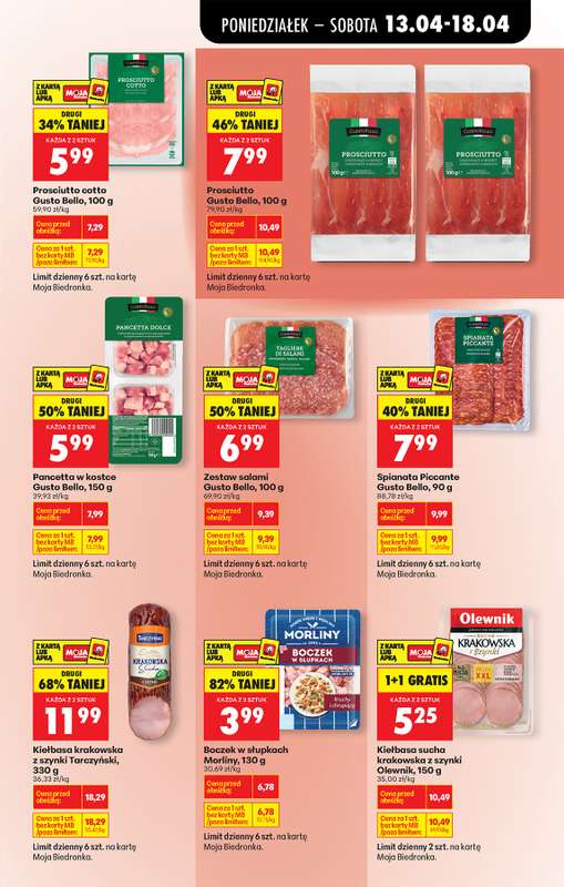 Biedronka - gazetka promocyjna Od poniedziałku, Z ladą tradycyjną od poniedziałku 13.04 do soboty 18.04 - strona 49