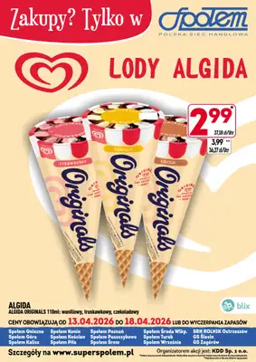 Społem - Blisko i Korzystnie - gazetka promocyjna Plakaty promocyjne od poniedziałku 13.04 do soboty 18.04