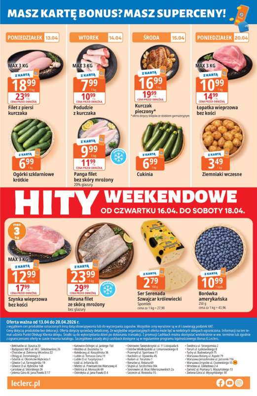Leclerc - gazetka promocyjna Oferta E.Leclerc | Tanio to tu! od poniedziałku 13.04 do poniedziałku 20.04 - strona 16