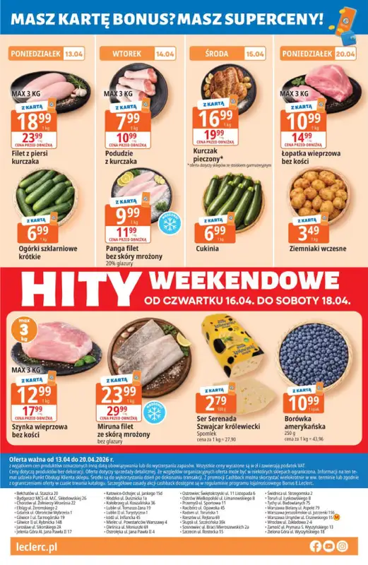 Leclerc - gazetka promocyjna Oferta E.Leclerc | Tanio to tu! od poniedziałku 13.04 do poniedziałku 20.04 - strona 16
