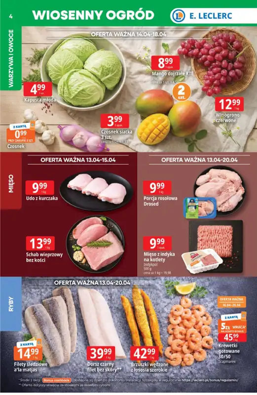 Leclerc - gazetka promocyjna Oferta E.Leclerc | Tanio to tu! od poniedziałku 13.04 do poniedziałku 20.04 - strona 4