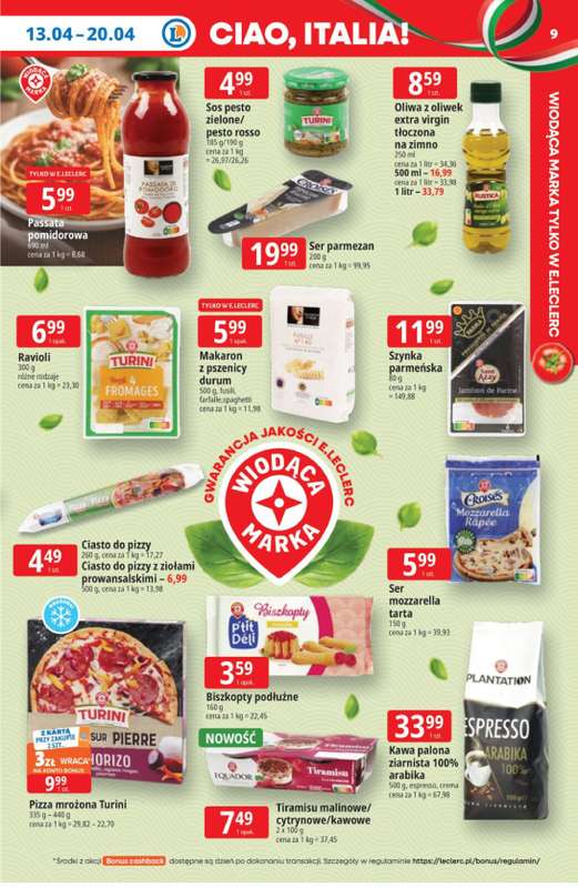 Leclerc - gazetka promocyjna Oferta E.Leclerc | Tanio to tu! od poniedziałku 13.04 do poniedziałku 20.04 - strona 9