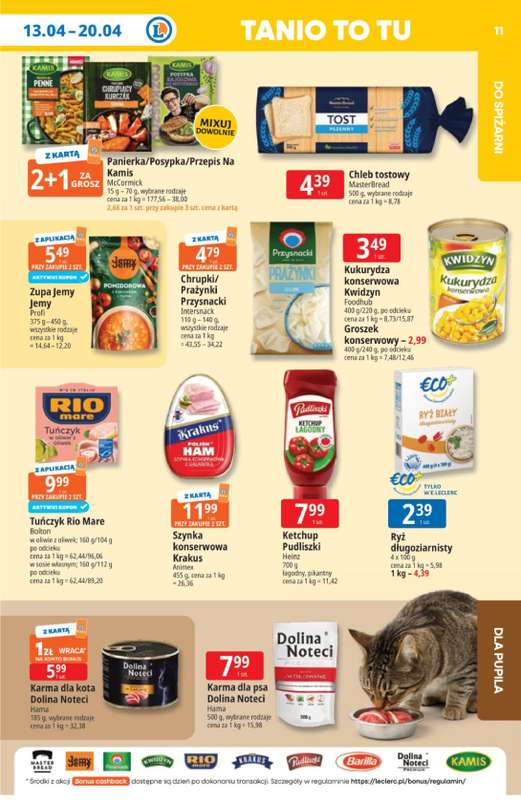 Leclerc - gazetka promocyjna Oferta E.Leclerc | Tanio to tu! od poniedziałku 13.04 do poniedziałku 20.04 - strona 11