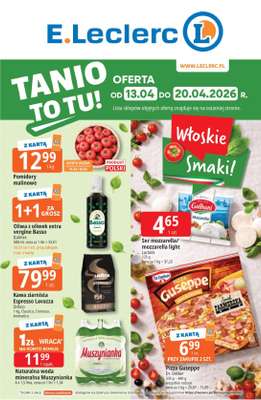 Leclerc - gazetka promocyjna Oferta E.Leclerc | Tanio to tu! od poniedziałku 13.04 do poniedziałku 20.04