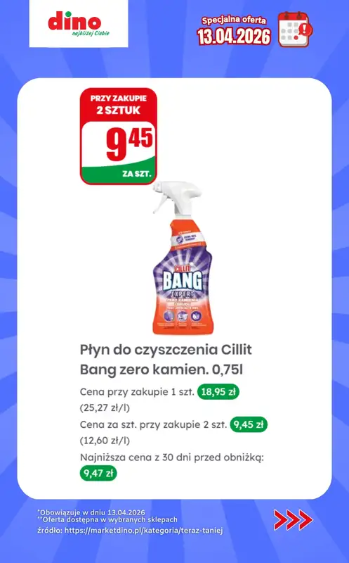Dino - gazetka promocyjna Specjalna oferta na 13.04.2026 - promocje spoza gazetki od poniedziałku 13.04 do poniedziałku 13.04 - strona 10