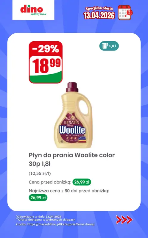 Dino - gazetka promocyjna Specjalna oferta na 13.04.2026 - promocje spoza gazetki od poniedziałku 13.04 do poniedziałku 13.04 - strona 9