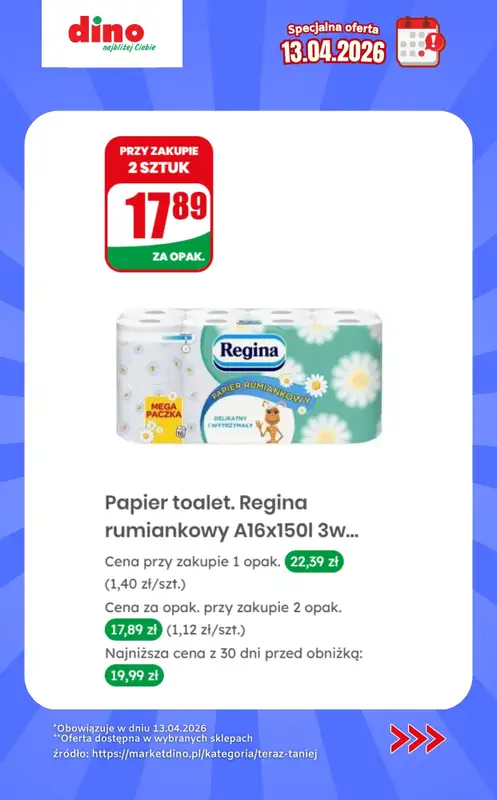 Dino - gazetka promocyjna Specjalna oferta na 13.04.2026 - promocje spoza gazetki od poniedziałku 13.04 do poniedziałku 13.04 - strona 8