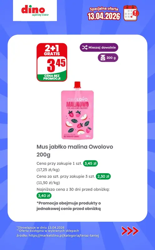 Dino - gazetka promocyjna Specjalna oferta na 13.04.2026 - promocje spoza gazetki od poniedziałku 13.04 do poniedziałku 13.04 - strona 6