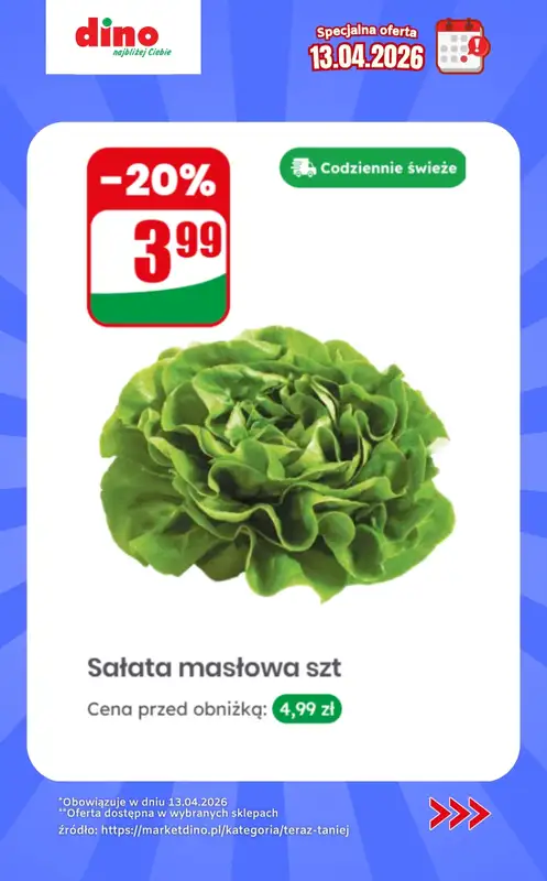 Dino - gazetka promocyjna Specjalna oferta na 13.04.2026 - promocje spoza gazetki od poniedziałku 13.04 do poniedziałku 13.04 - strona 4