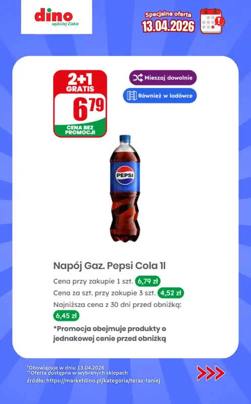 Dino - gazetka promocyjna Specjalna oferta na 13.04.2026 - promocje spoza gazetki od poniedziałku 13.04 do poniedziałku 13.04 - strona 2