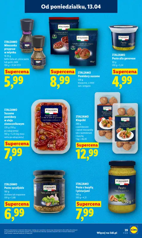 Lidl - gazetka promocyjna Oferta od poniedziałku od poniedziałku 13.04 do środy 15.04 - strona 39