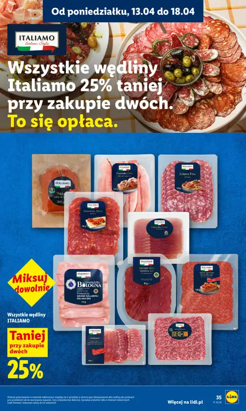 Lidl - gazetka promocyjna Oferta od poniedziałku od poniedziałku 13.04 do środy 15.04 - strona 35