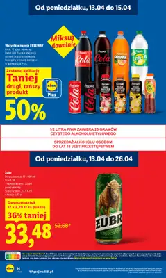 Lidl - gazetka promocyjna Oferta od poniedziałku od poniedziałku 13.04 do środy 15.04 - strona 14