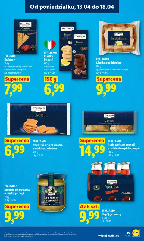 Lidl - gazetka promocyjna Oferta od poniedziałku od poniedziałku 13.04 do środy 15.04 - strona 45