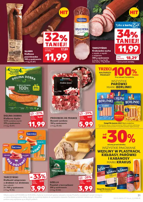 Kaufland - gazetka promocyjna Gazetka Tygodnia od czwartku 09.04 do środy 15.04 - strona 31