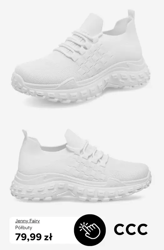 CCC - gazetka promocyjna Damskie BIAŁE SNEAKERSY od poniedziałku 13.04  - strona 8