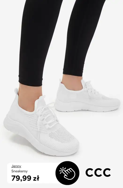 CCC - gazetka promocyjna Damskie BIAŁE SNEAKERSY od poniedziałku 13.04  - strona 3