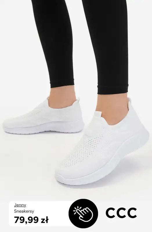 CCC - gazetka promocyjna Damskie BIAŁE SNEAKERSY od poniedziałku 13.04  - strona 6