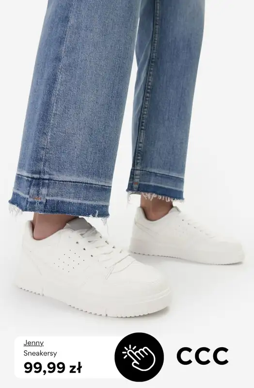 CCC - gazetka promocyjna Damskie BIAŁE SNEAKERSY od poniedziałku 13.04  - strona 9