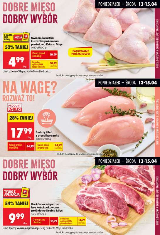 Biedronka - gazetka promocyjna Biedronkowe oszczędności od poniedziałku 13.04 do środy 15.04 - strona 4