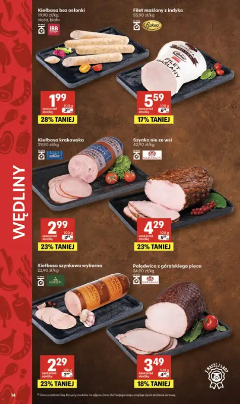Delikatesy Centrum - gazetka promocyjna Gazetka  do środy 22.04 - strona 14