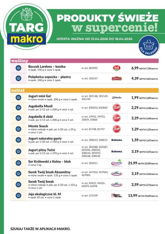 Makro - gazetka promocyjna Targ MAKRO - oferta świeża w super cenach! od poniedziałku 13.04 do soboty 18.04 - strona 7
