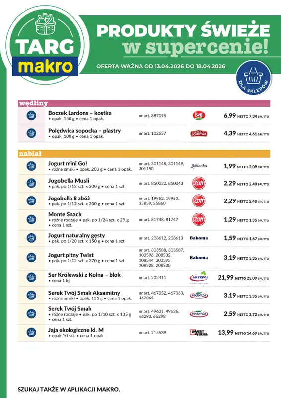 Makro - gazetka promocyjna Targ MAKRO - oferta świeża w super cenach! od poniedziałku 13.04 do soboty 18.04 - strona 7