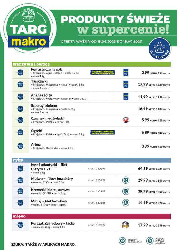 Makro - gazetka promocyjna Targ MAKRO - oferta świeża w super cenach! od poniedziałku 13.04 do soboty 18.04 - strona 6