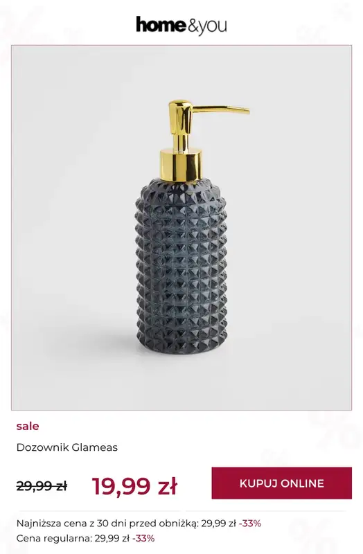 home&you - gazetka promocyjna Sale do 29,99 zł od poniedziałku 13.04 do niedzieli 19.04 - strona 5