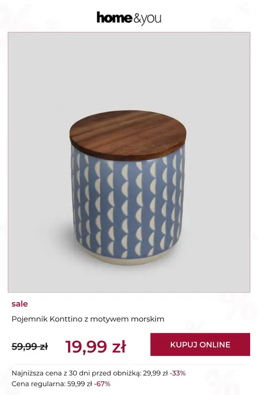 home&you - gazetka promocyjna Sale do 29,99 zł od poniedziałku 13.04 do niedzieli 19.04 - strona 7