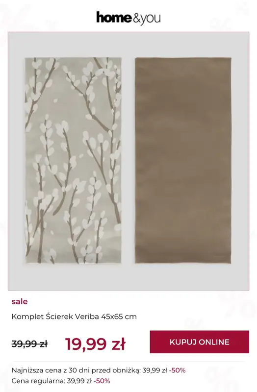 home&you - gazetka promocyjna Sale do 29,99 zł od poniedziałku 13.04 do niedzieli 19.04 - strona 3